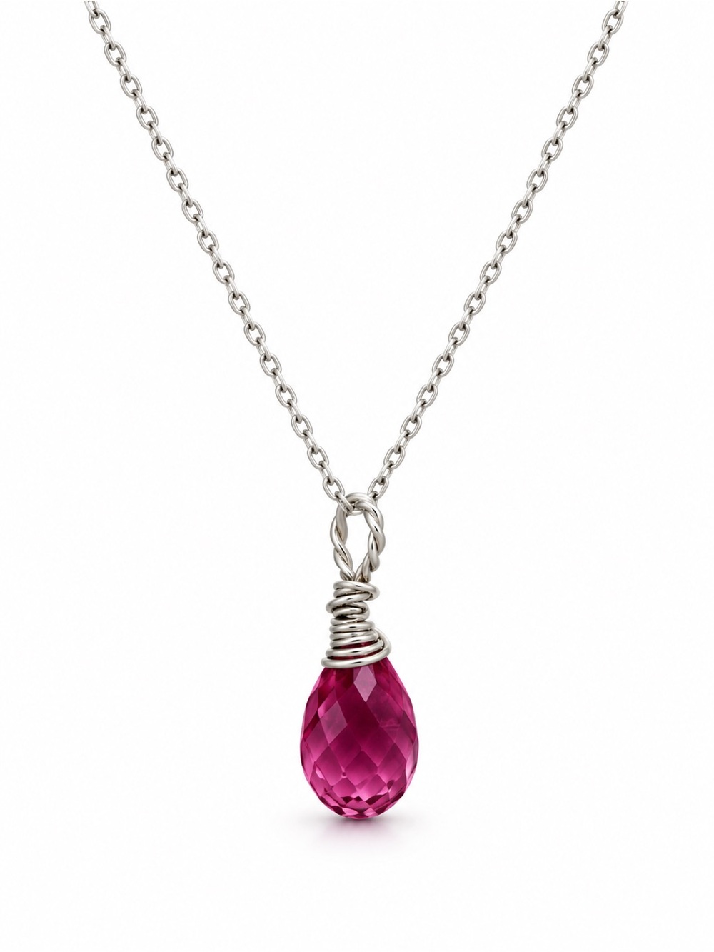 AWN63 Padparadscha Sapphire Necklace